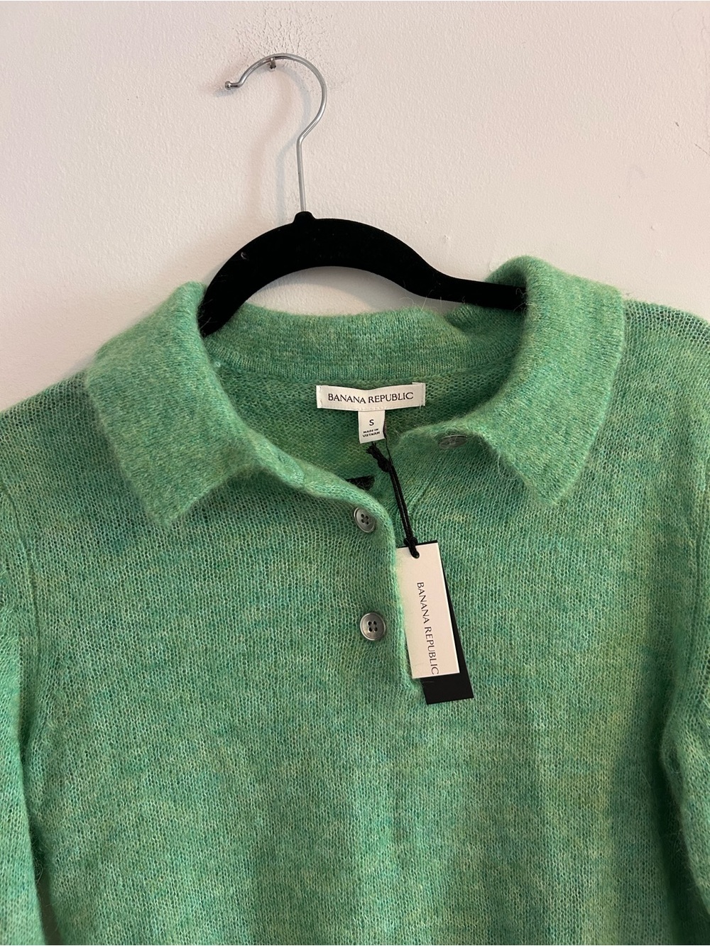 Banana Republic ITALIAN ALPACA-BLEND SWEATER POLO green - Picture 5 of 10